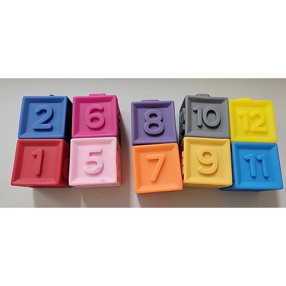 10 Replacement rubber Silicone Soft‎ Stacking Blocks Incomplete Set toddler